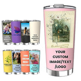 Custom tumblers  20 oz sublimation tumblers stainless steel cup Personalized Picture
